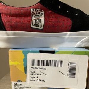 Vans Limited Edition The Simpson Old Skool El Barto for Kids size 5